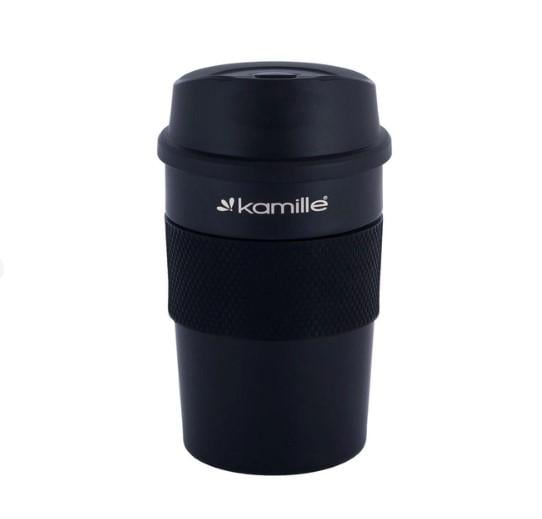 Термочашка Kamille 2049 з TPR вставкою нержавіюча сталь 360 мл