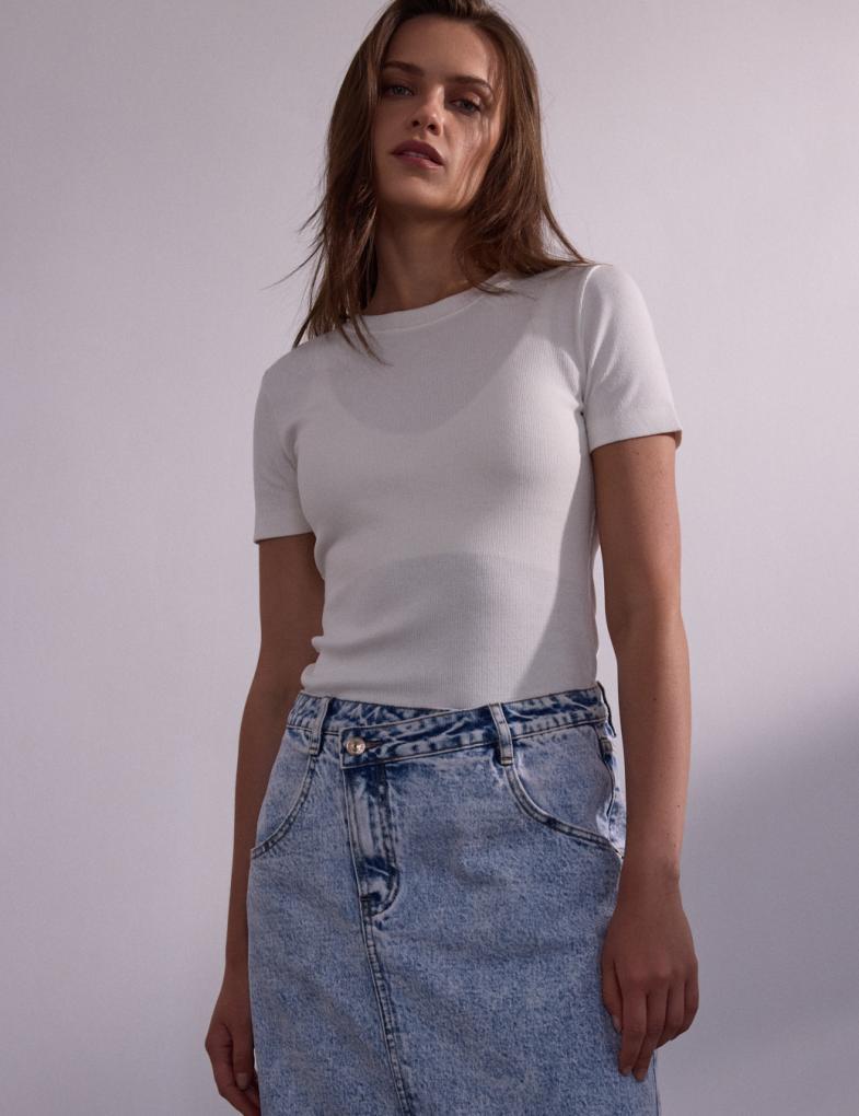 Юбка джинсовая женская Diverse ARILA M Светло-голубой (5905384039132) - фото 4 Юбка джинсовая женская Diverse ARILA M Светло-голубой (5905384039132) - фото 4