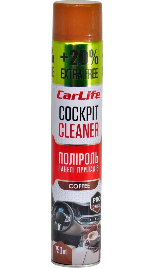 Полироль для пластика CarLife Cockpit Cleaner Coffee 750 мл (CF757)