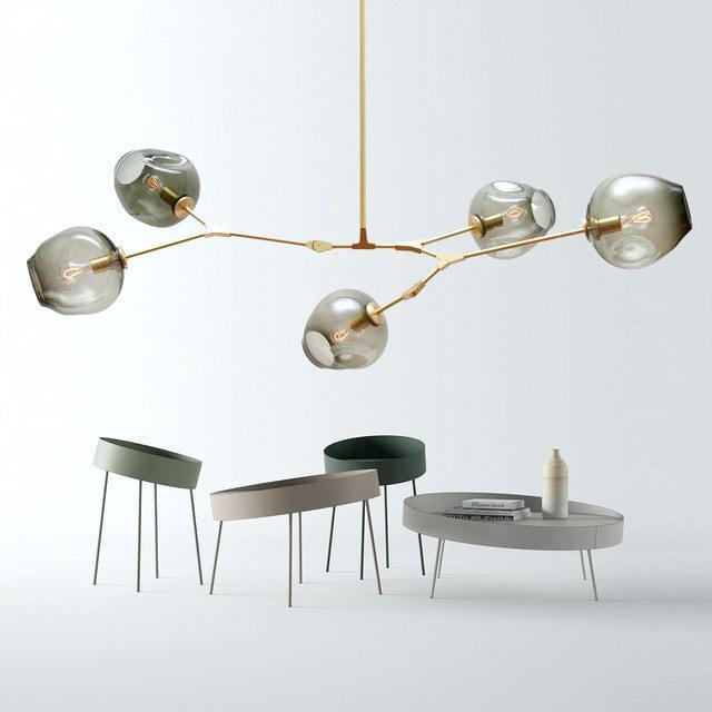 Подвесные люстры BUBBLES Gold Graphite (053900/5 Gd/sm)