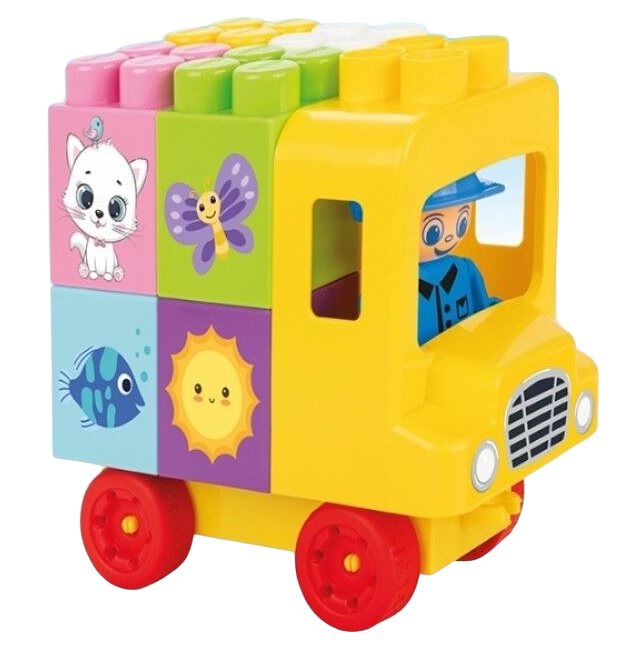 Конструктор Шкільний Автобус Pilsan з чоловічками 28 елементів Multicolor (153318)