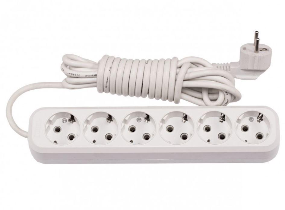 Удлинитель сетевой Luxel 6 розеток 5 м с заземлением (7185) - фото 1 Удлинитель сетевой Luxel 6 розеток 5 м с заземлением (7185) - фото 1