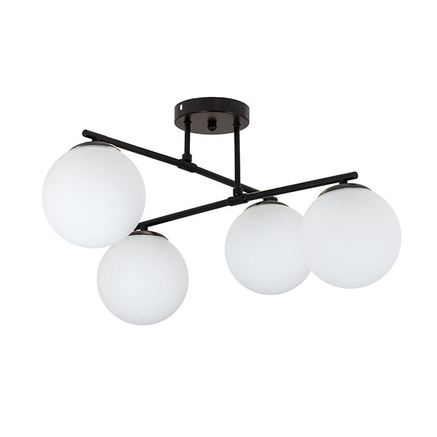 Люстра потолочная Levistella 756XPR150F-4 BK/WH белый плафон Черный