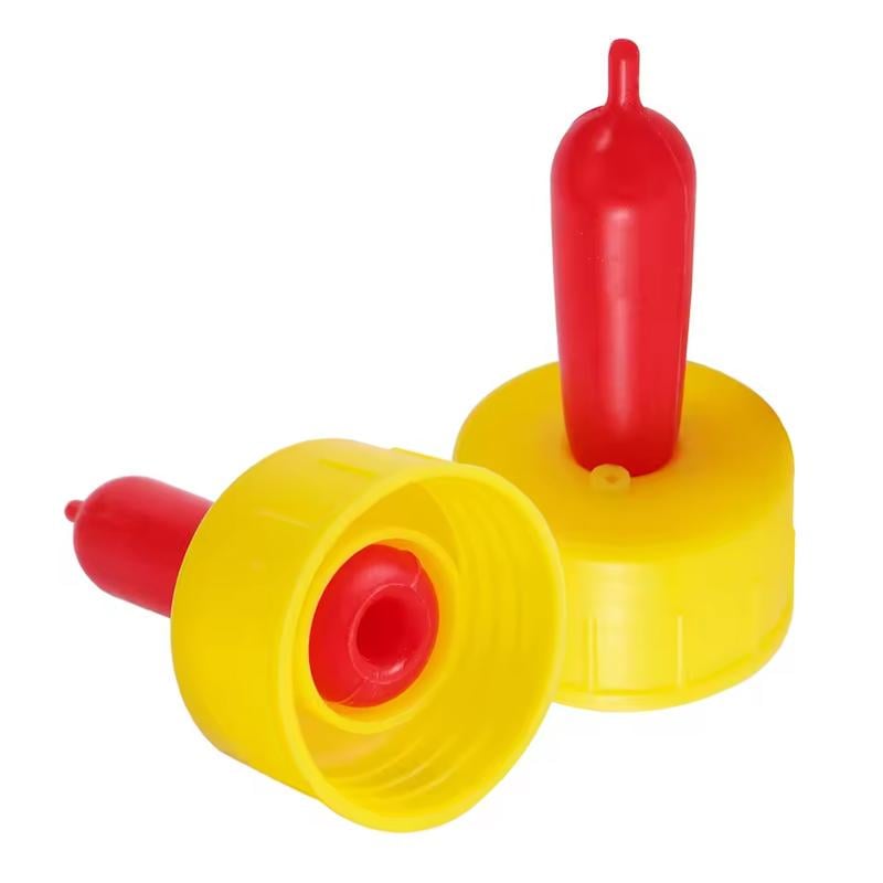 Соск-напувалка на пляшку для годування тварин 1 шт. Червоний з жовтим (2689612489)