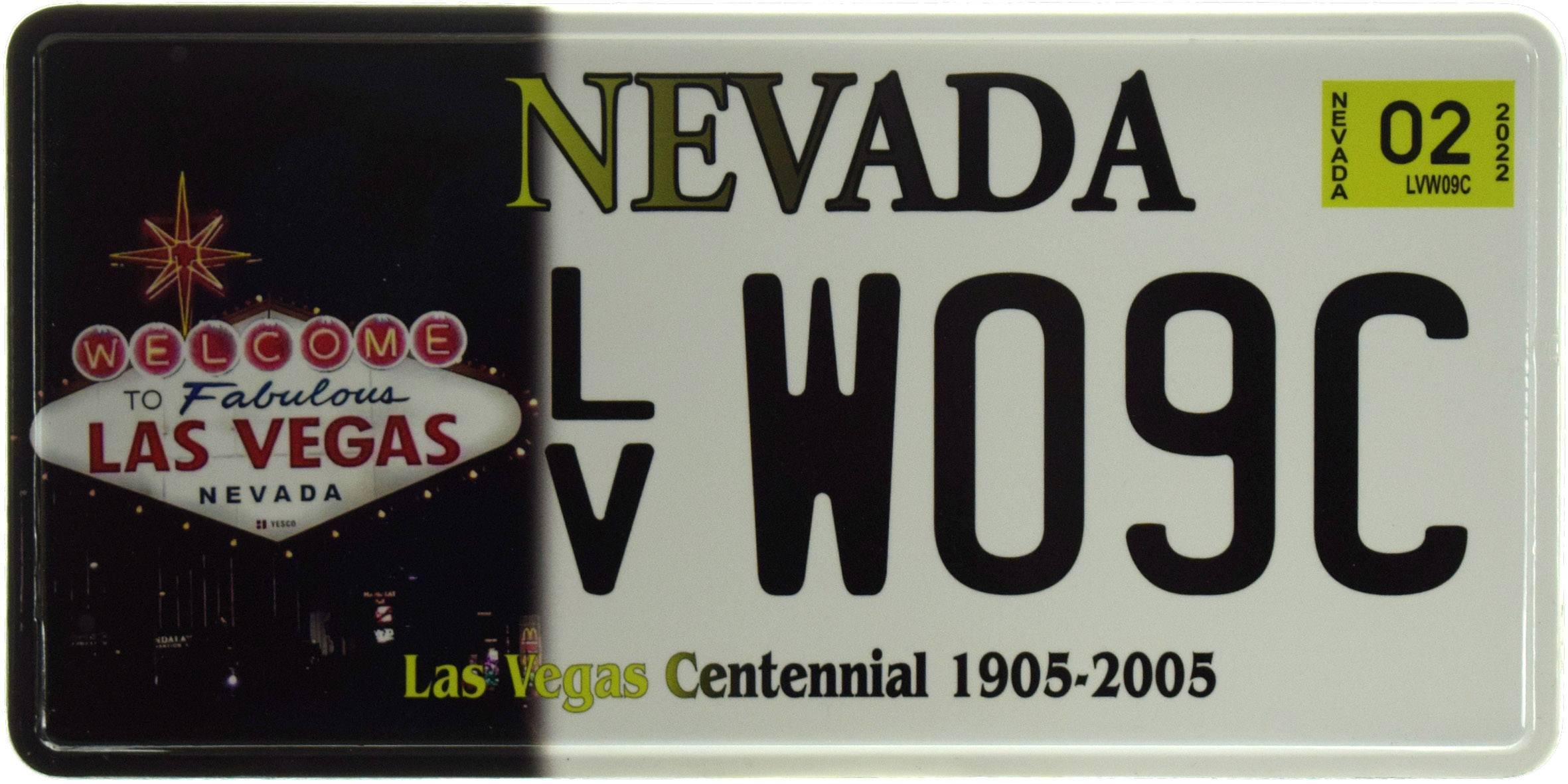Табличка металлическая "Nevada LV W09C Las Vegas" 15x30 см (ms-103717)