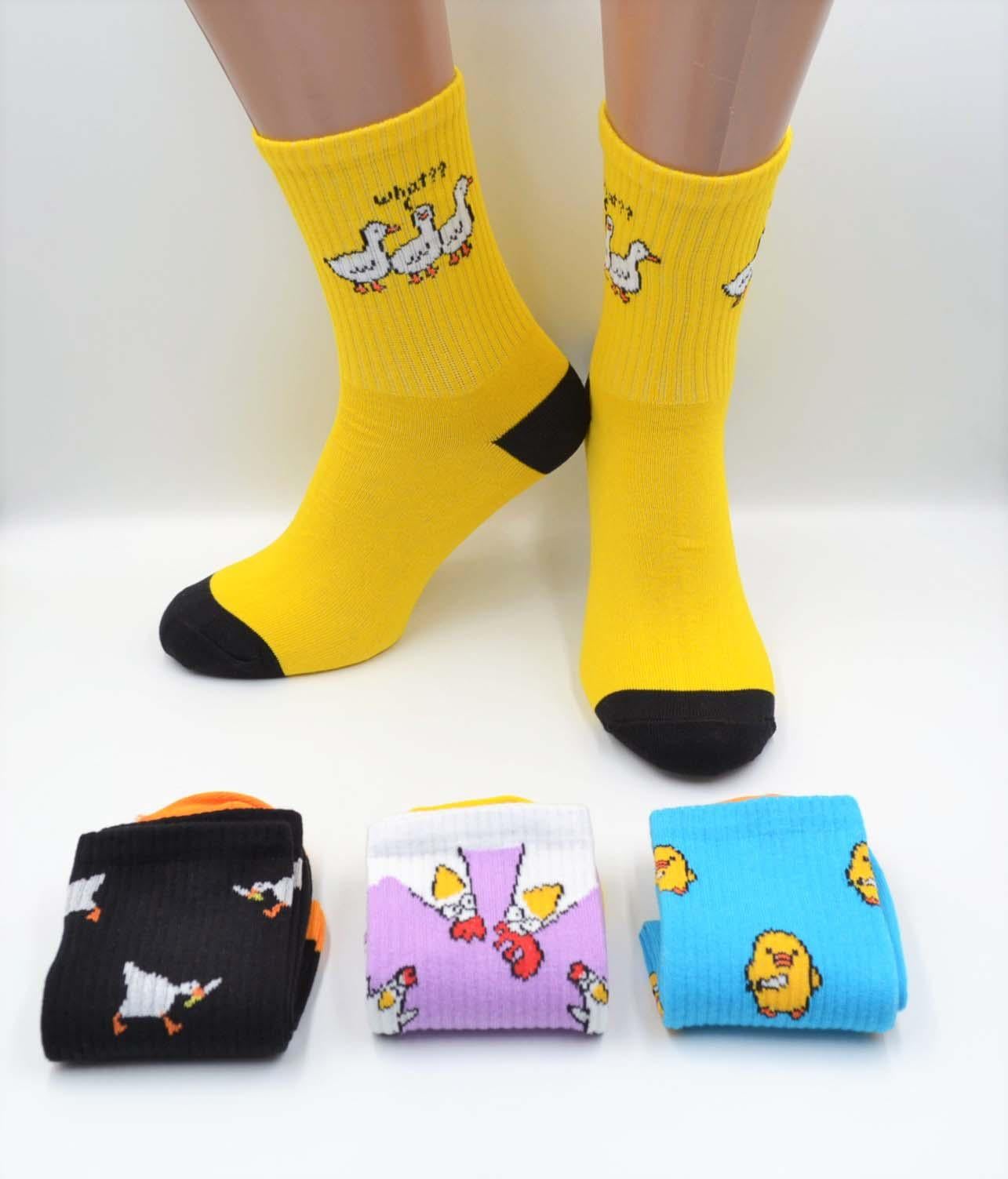 Носки универсальные демисезонные Super Socks 001.S264 Куры/гуси р. 36-40 Ассорти (72396)