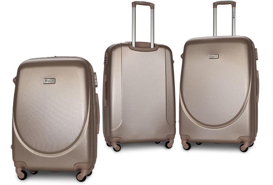 Валіза пластикова Fly 310 M на 4 колесах Шампань (CEKRBFL310MS4SHA) - фото 5