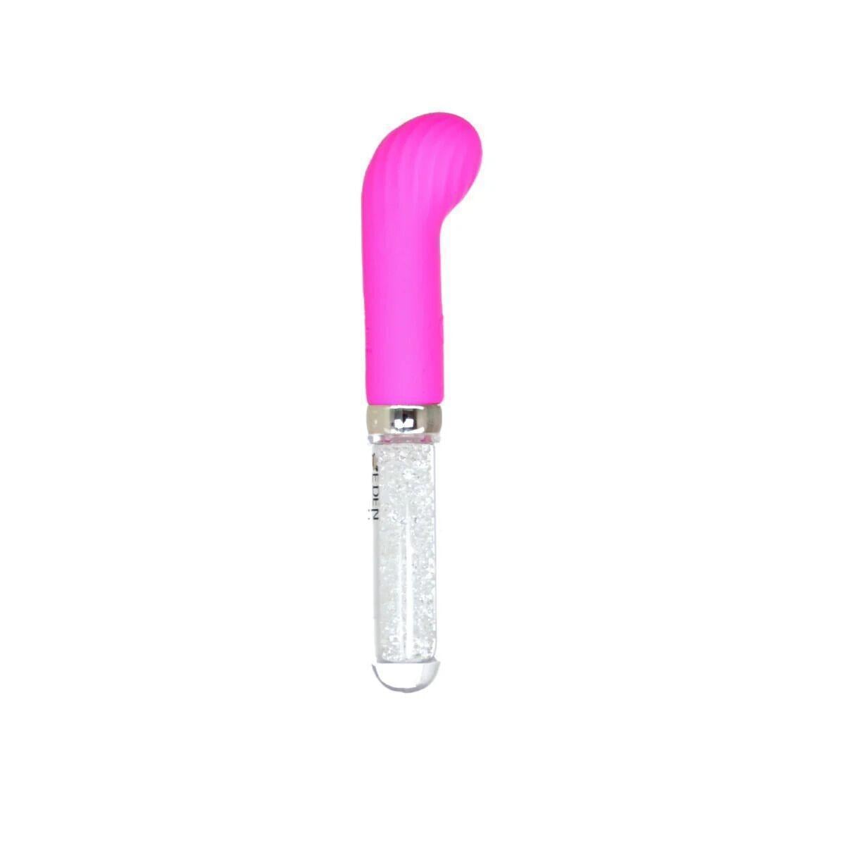 Вибратор для точки G с блестящей ручкой BMS Petites Lil' Tempo 15,2 см Фуксия (57258)