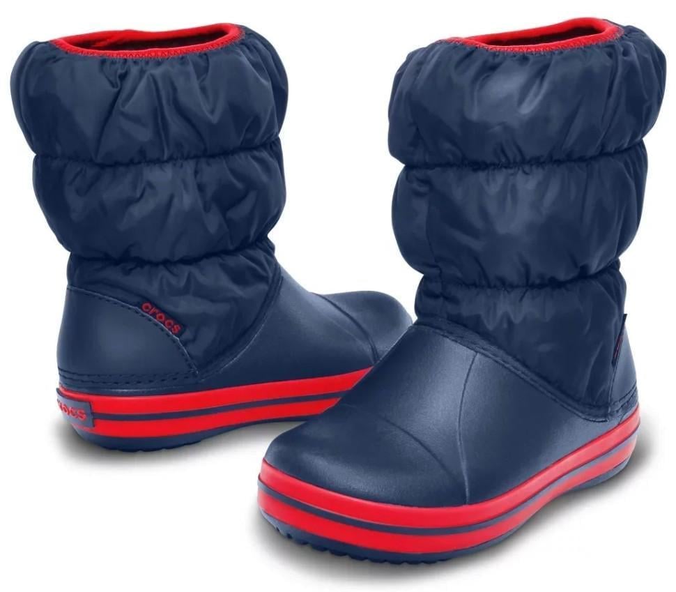 Чоботи для дівчинки Crocs Winter Puff Boot Navy/Red р. 22/23 Синій (26632) Чоботи для дівчинки Crocs Winter Puff Boot Navy/Red р. 22/23 Синій (26632)
