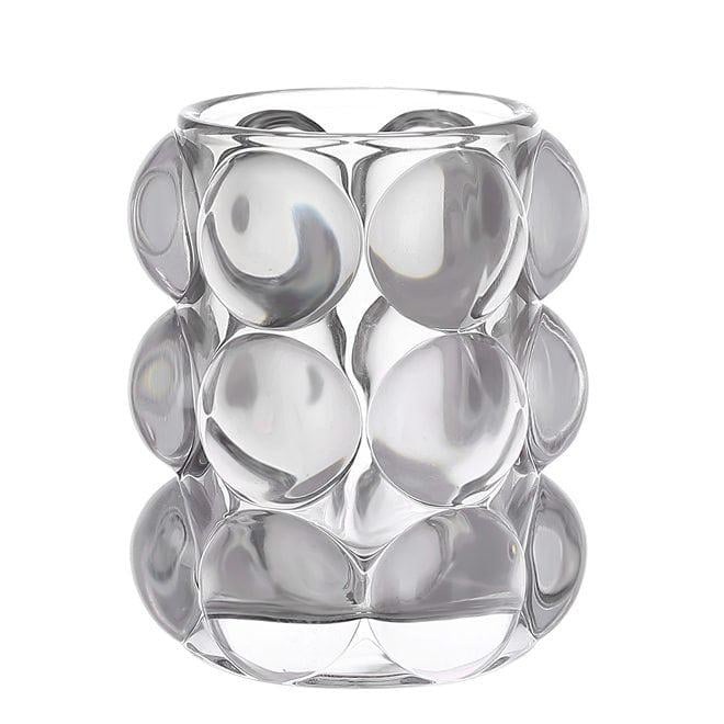 Підсвічник скляний Flora Bauble висота 10 см Сірий (32997) Підсвічник скляний Flora Bauble висота 10 см Сірий (32997)