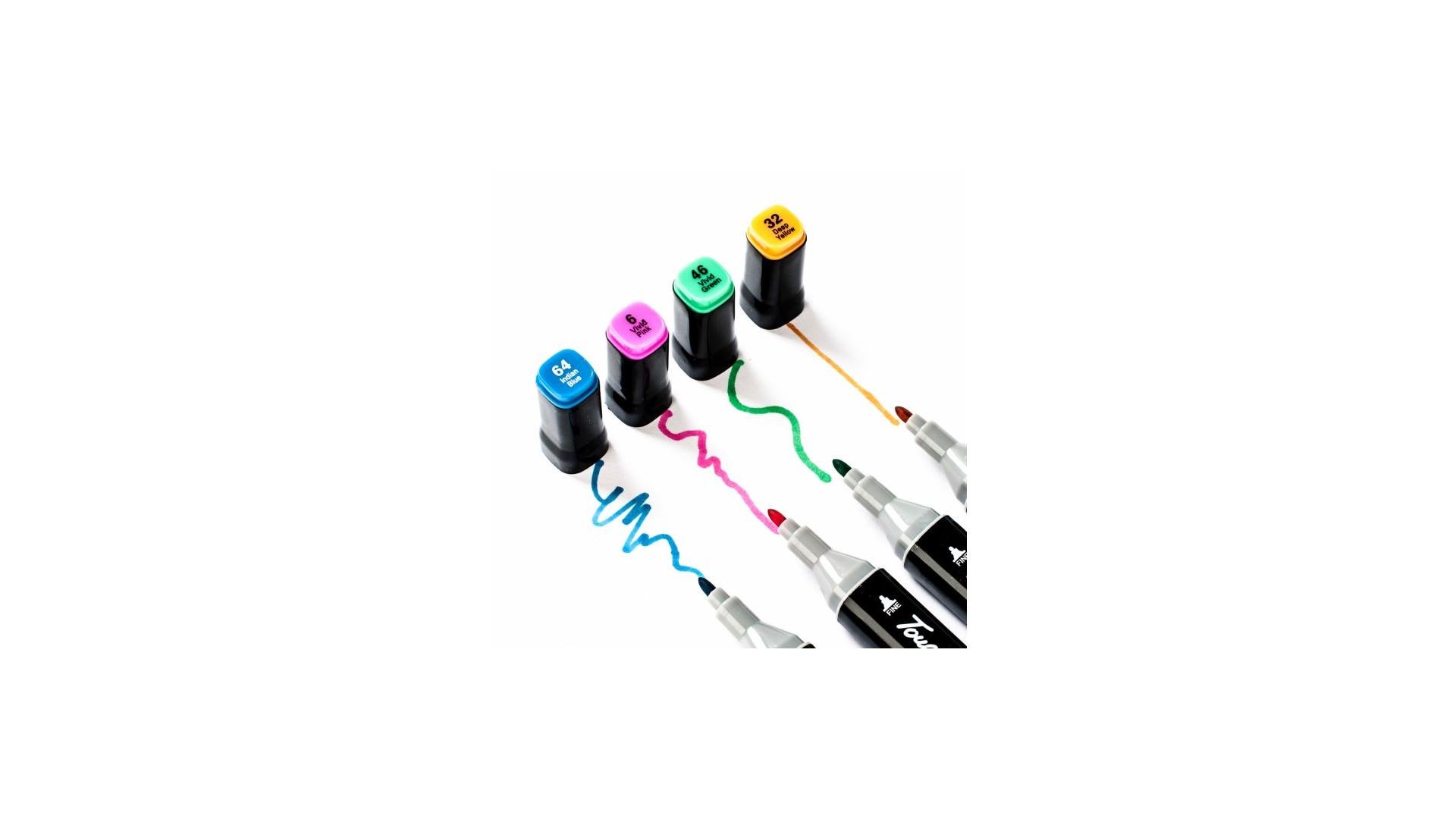 Набор скетч маркеров Touch Raven в сумке 120 шт. (77712673) - фото 7 Набор скетч маркеров Touch Raven в сумке 120 шт. (77712673) - фото 7