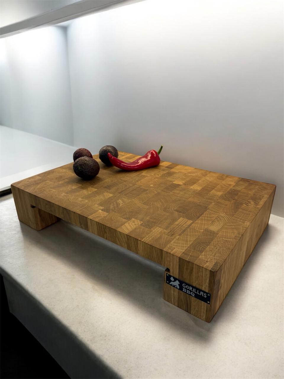 Доска торцевая разделочная Gorillas BBQ дуб с поддоном 500х350х100 мм (DS53) - фото 4 Доска торцевая разделочная Gorillas BBQ дуб с поддоном 500х350х100 мм (DS53) - фото 4