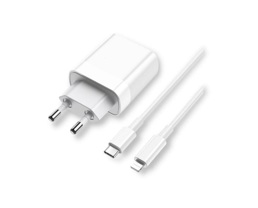 Зарядное устройство C80A PD 20W/QC 3.0 Type-C to Lightning Белый (21664-01)