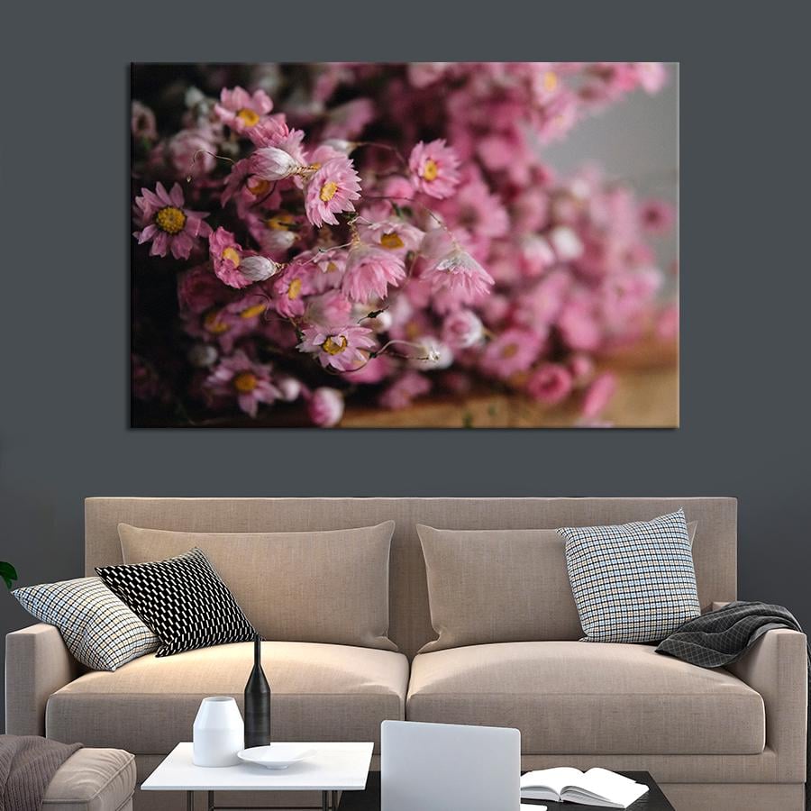 Картина цветы и растения Маленькие хризантемы 80x54 см (A1042-1)