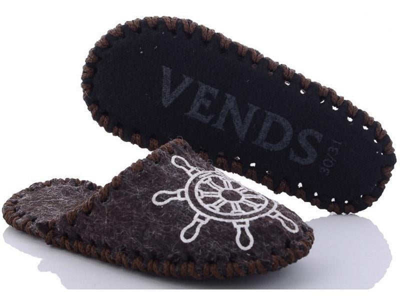 Капці фетрові дитячі VENDS 013 р. 34-35 Коричневий