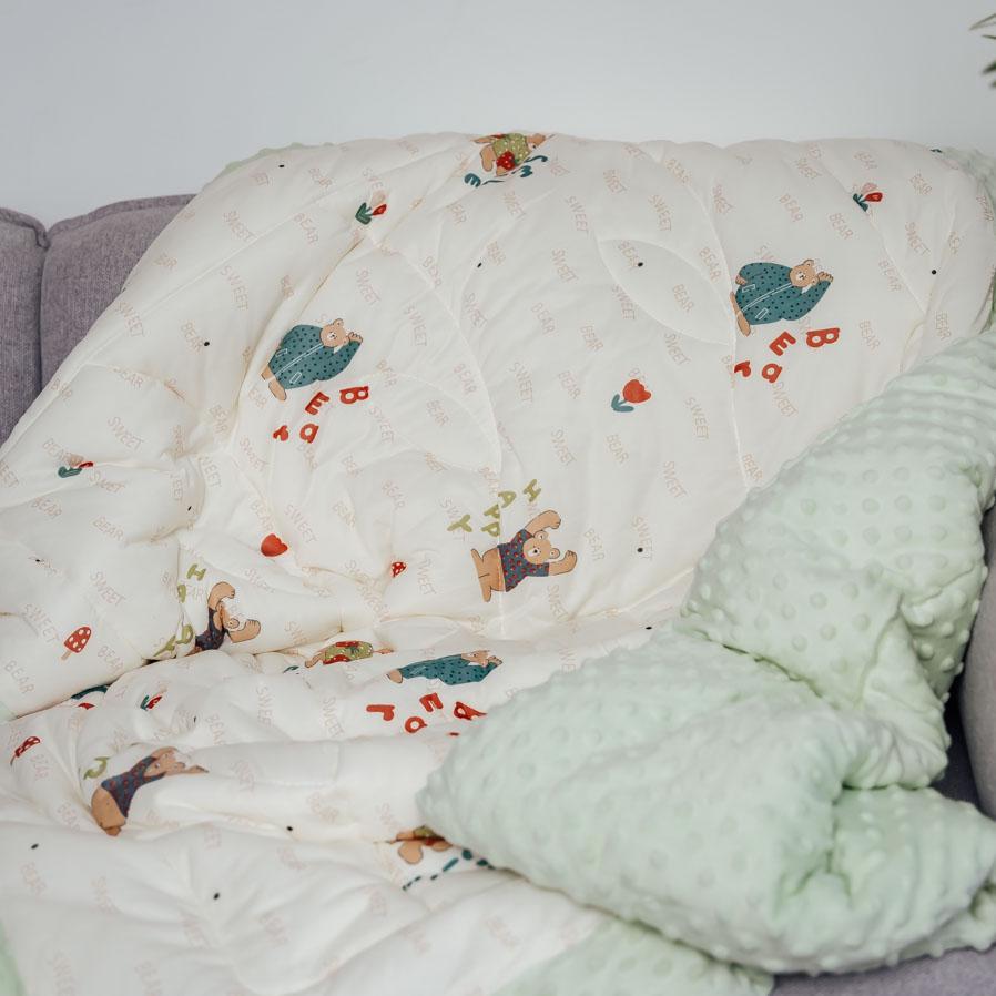 Покрывало детское на синтепоне110х150 см Светло-зеленый (87739) Покрывало детское на синтепоне110х150 см Светло-зеленый (87739)