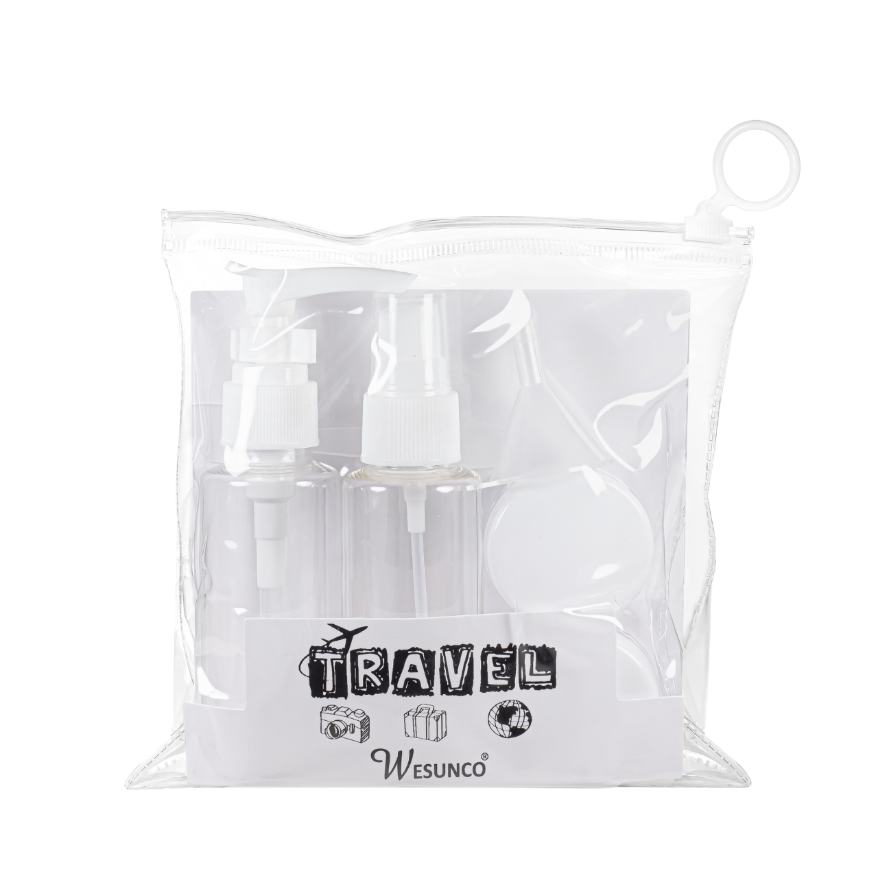 Набір дорожній ємностей для косметики WH Travel Bottles Set 4 шт. Білий (13348203)