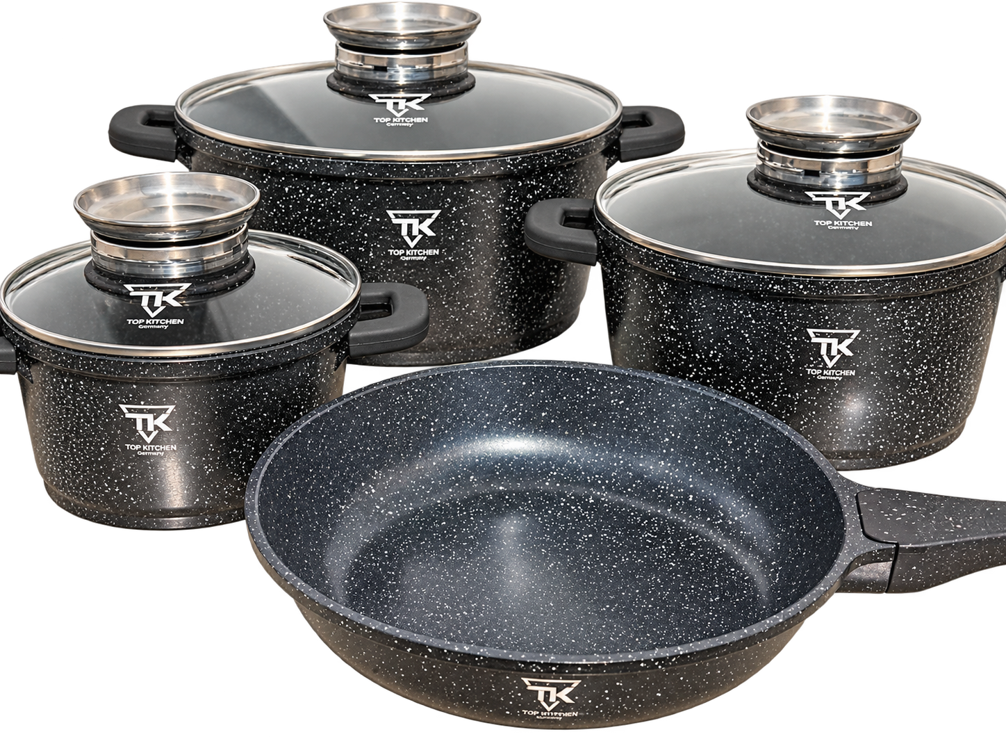 Набор кухонной посуды Top Kitchen TK-00076 с гранитным антипригарным покрытием 13 предметов