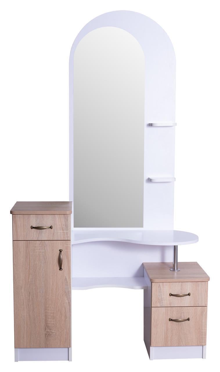 Трюмо МАКСІ-Меблі Камелія Білий гладкий/Дуб сонома (7575)