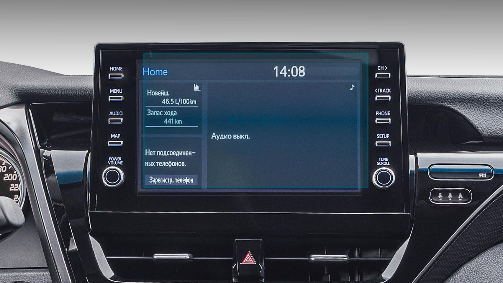 Защитное стекло Pixsel гибридное матовое на монитор Toyota CAMRY 9,1" 2020