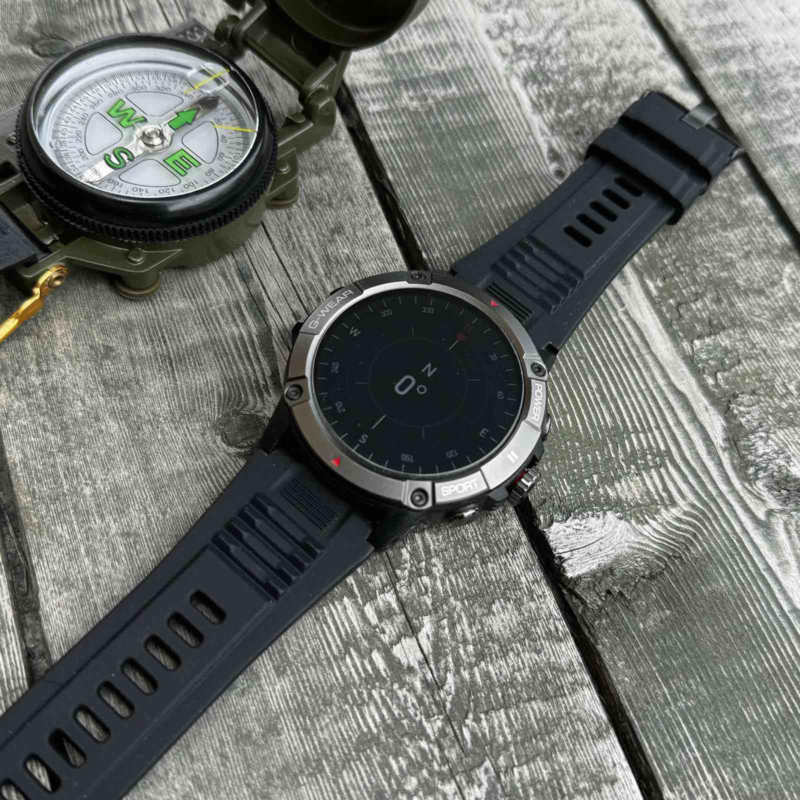 Водонепронікний cмарт-годинник з компасом Modfit Expedition Black (20358842) - фото 3