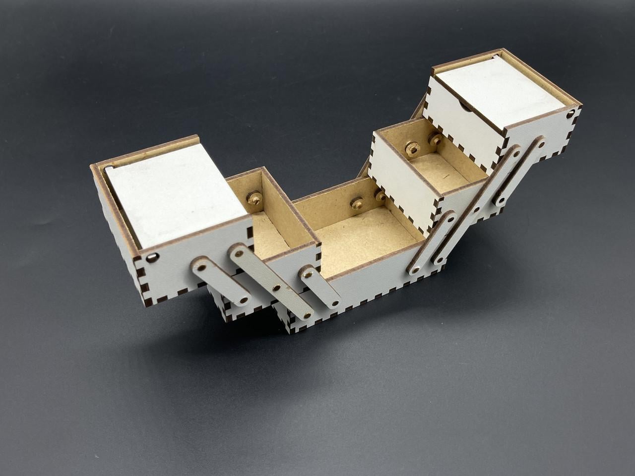 Шкатулка-органайзер деревянная под декупаж и роспись 30х12х6 см (А-8000-4)