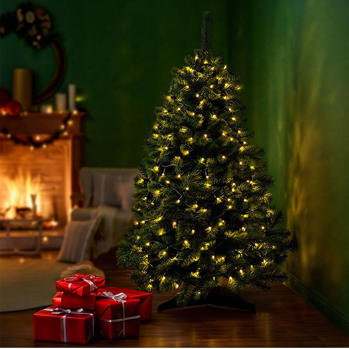 Гірлянда кімнатна Нитка W180LED18MBY 18 м 180 LED Чорний/Теплий Білий (29912754) - фото 2 Гірлянда кімнатна Нитка W180LED18MBY 18 м 180 LED Чорний/Теплий Білий (29912754) - фото 2