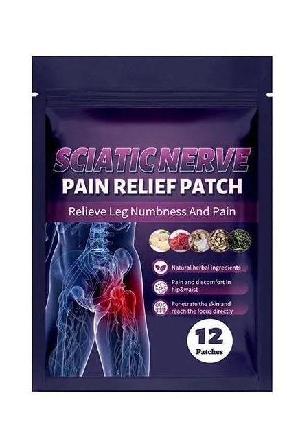 Пластир проти болі у попереку та під час запалення сідничного нерва Sumifun Sciatic Nerve Patch 12 шт.