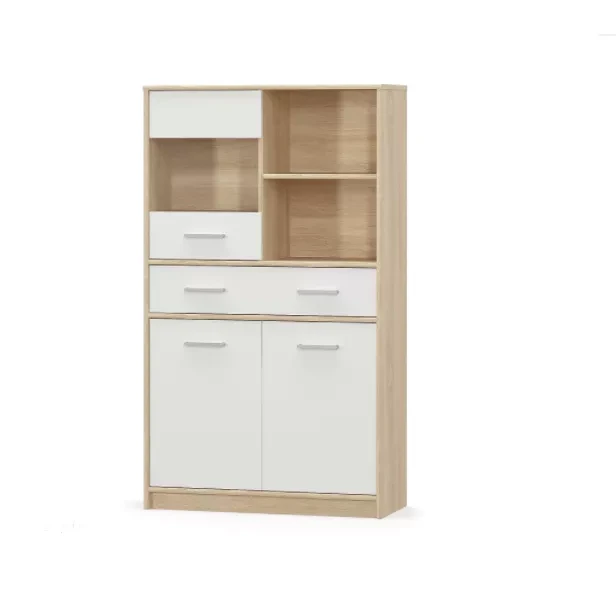 Пенал-витрина Мебель-Сервіс 2Д1В1Ш Tips Дуб самоа/Белый (27158710)