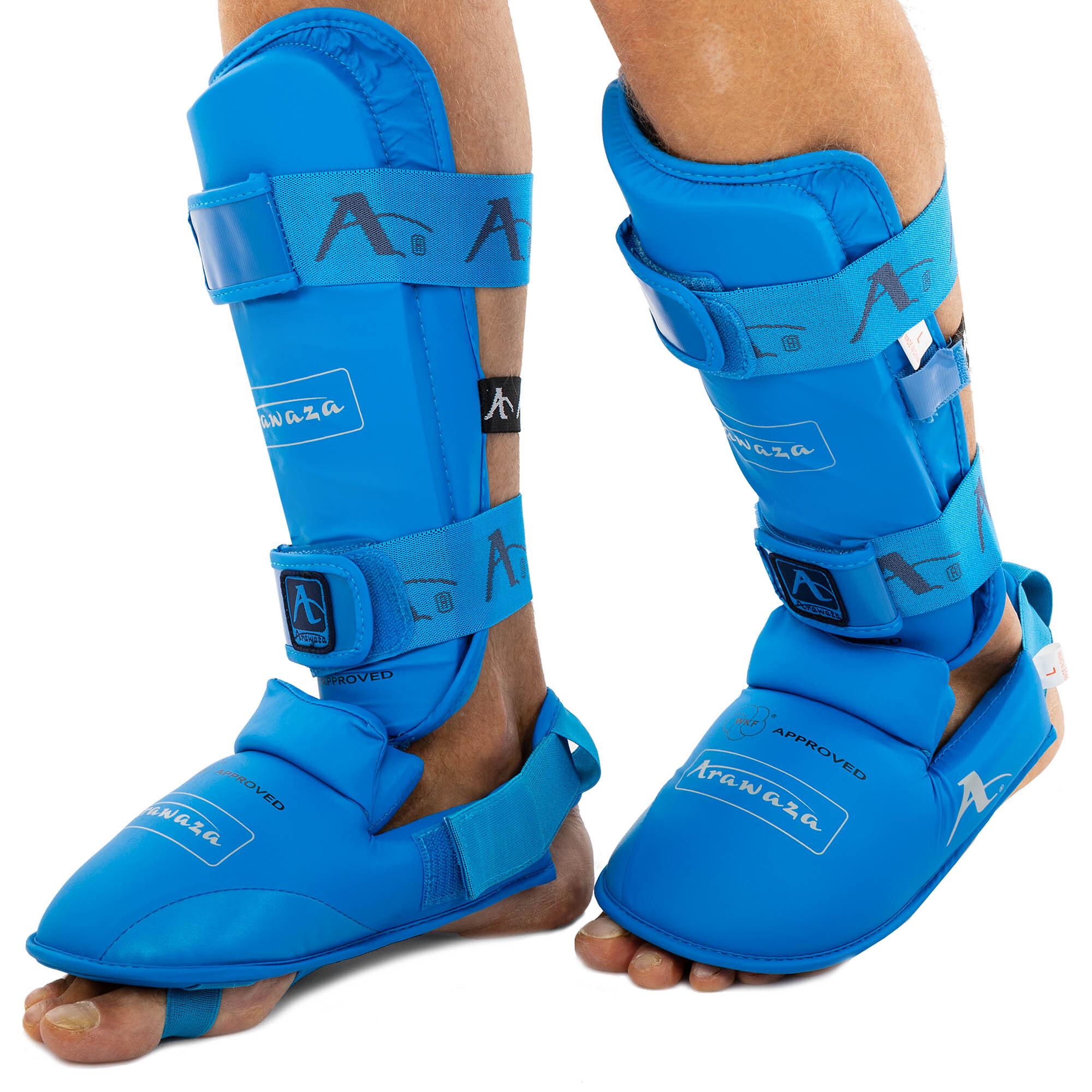 Защита голени и стопы для каратэ Araza BO-1252 S Синий