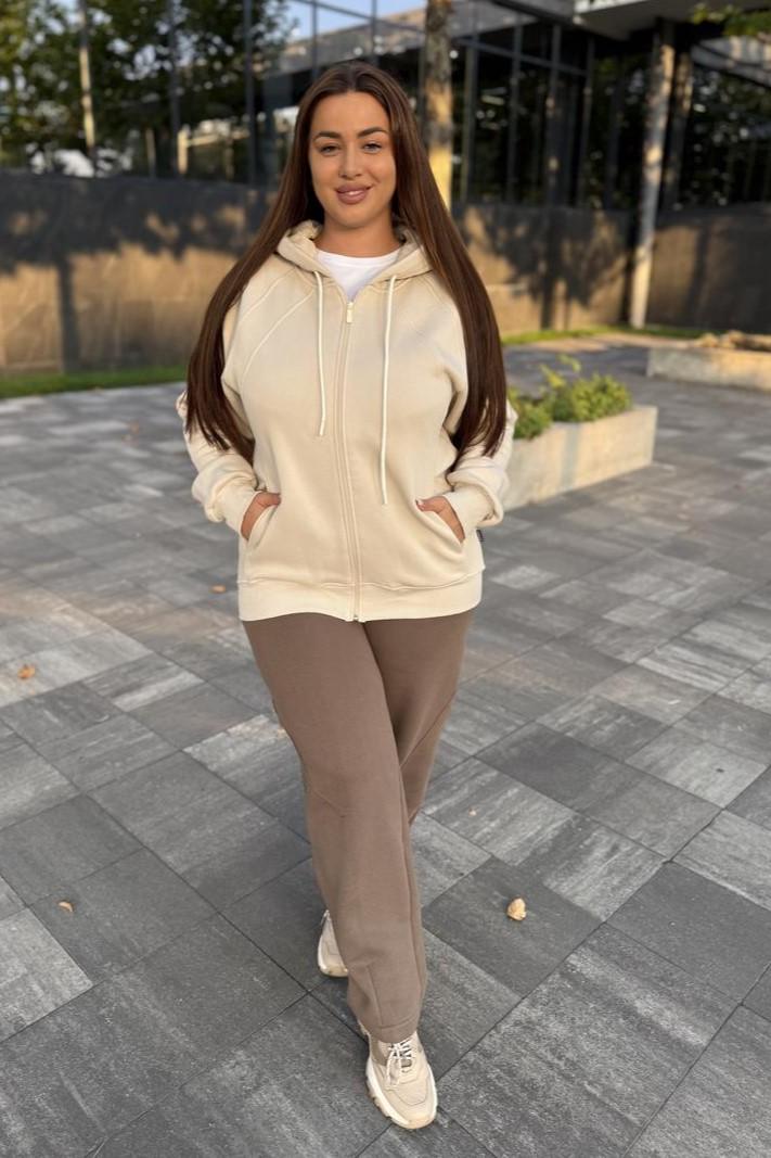 Кофта жіноча начос з капюшоном S Таш (М197.4)