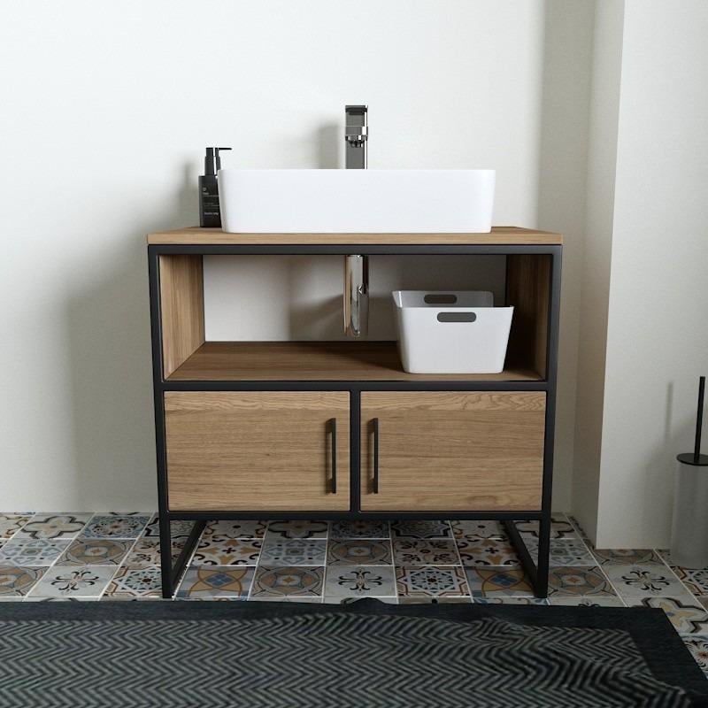 Тумба под умывальник EcoLoft IN-2816 в стиле лофт Тумба под умывальник EcoLoft IN-2816 в стиле лофт