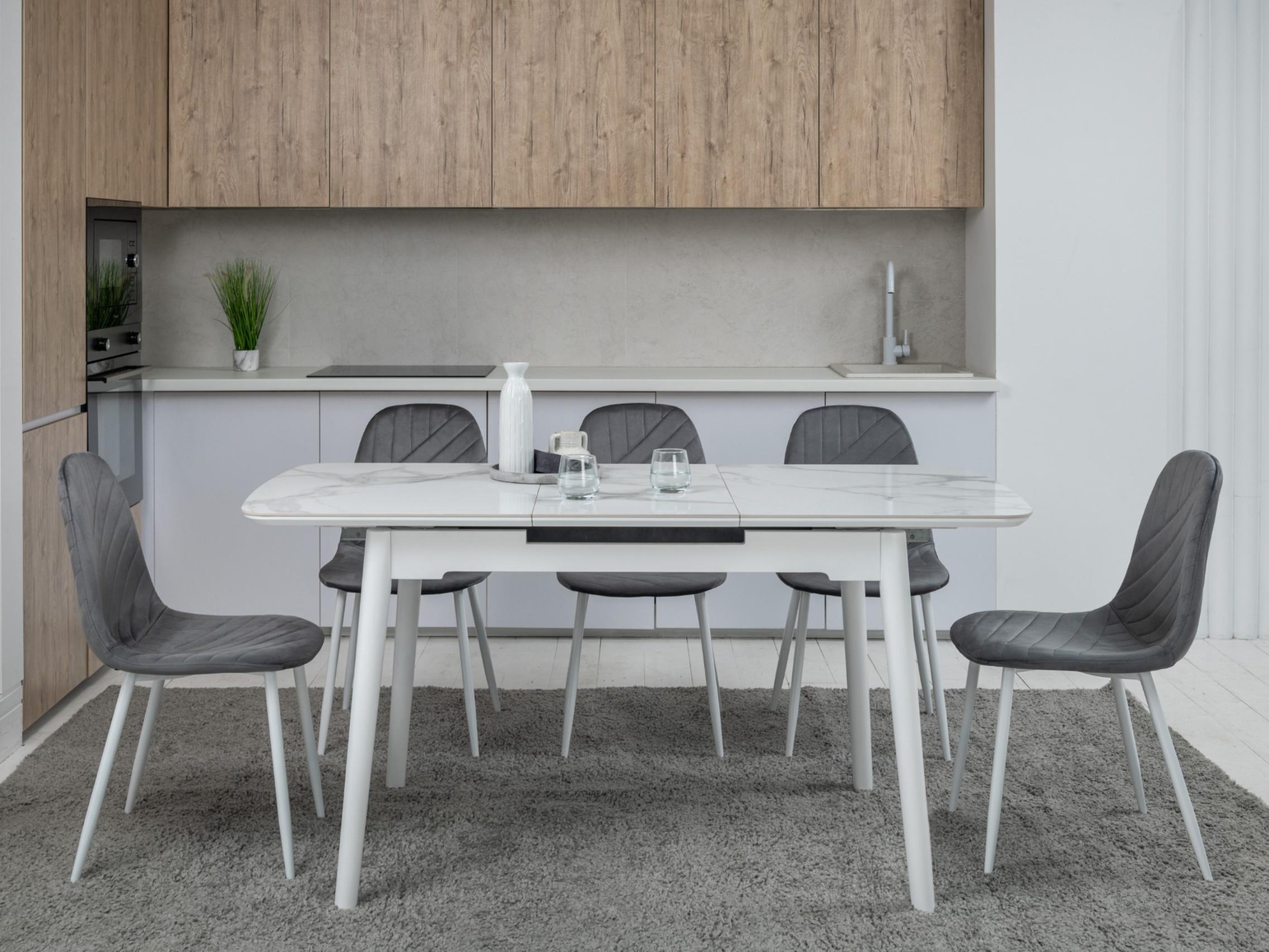 Стол обеденный раскладной Ветро 1200-1600/800/760 мм Вайд клауд/Белый(TМ-76) - фото 14 Стол обеденный раскладной Ветро 1200-1600/800/760 мм Вайд клауд/Белый(TМ-76) - фото 14