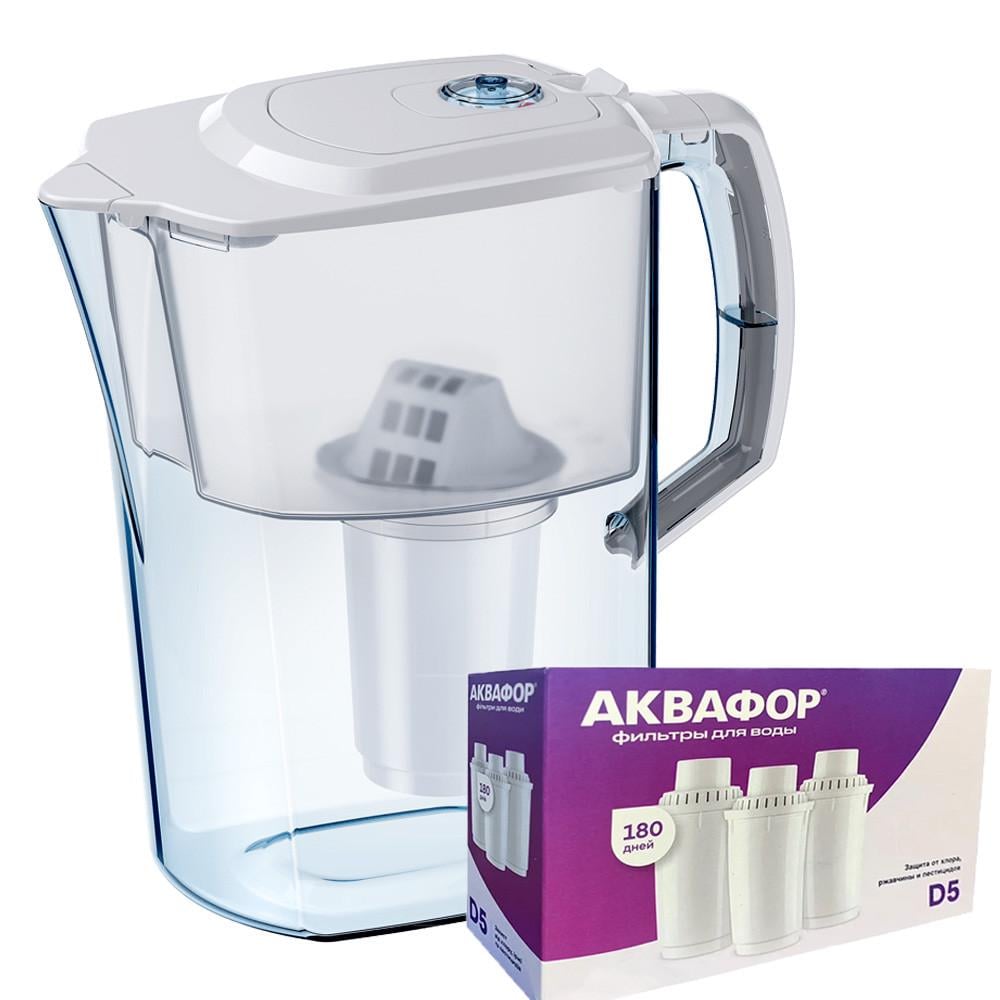 Фильтр-кувшин Аквафор Атлант три модуля D5 Белый (1848764589)