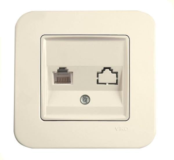 Розетка комп'ютерна Viko Rollina Кремовий (00000012913)