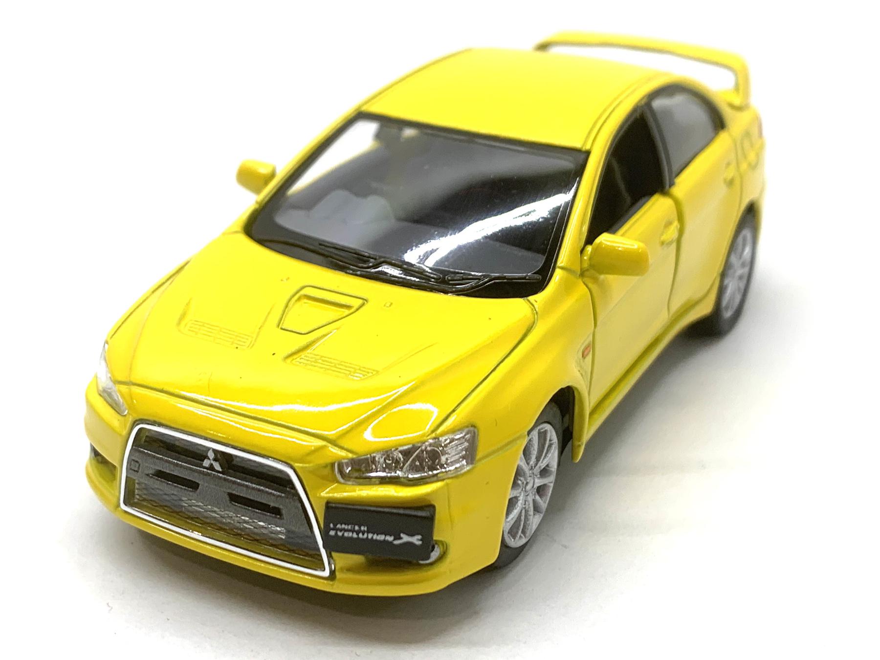 Машинка Kinsmart Mitsubishi Lancer Evolution металлическая Желтый (KT5329W)