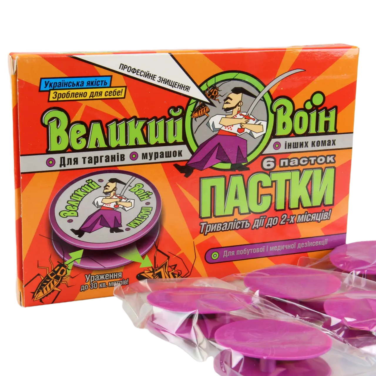 Пастка від тарганів та мурах Великий Воїн 6 шт. (27939) - фото 4