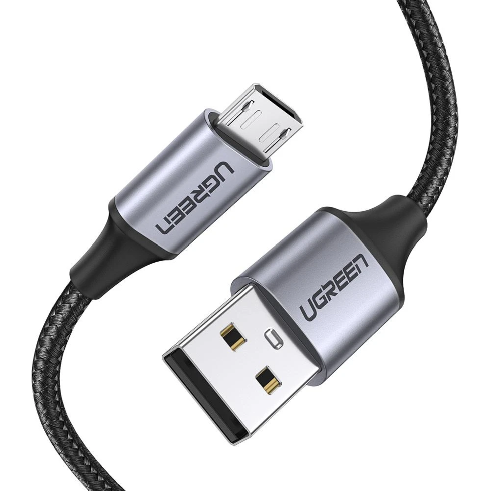 Кабель UGREEN US290 Micro USB to USB 3 м Black (60403)