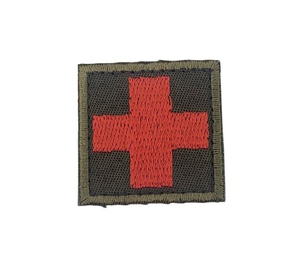 Нашивка на аптечку Medic 4х4 см Олива (3585578)