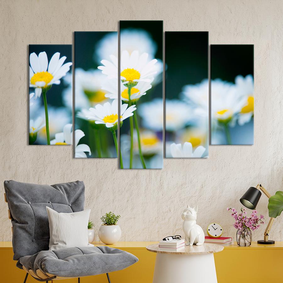 Картина цветы и растения Великолепные ромашки 112x68 см (A1060-5)