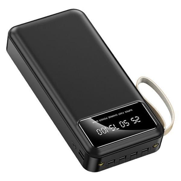 Повербанк Torima TRM-1021 20000 mAh с 4 встроенными кабелями Черный