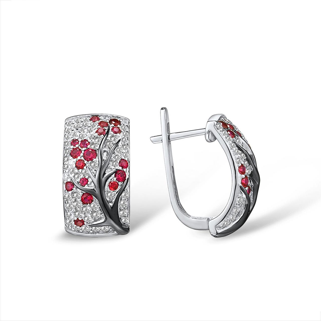 Серьги женские Гинкго Красный лист темпераментный (1910496029)