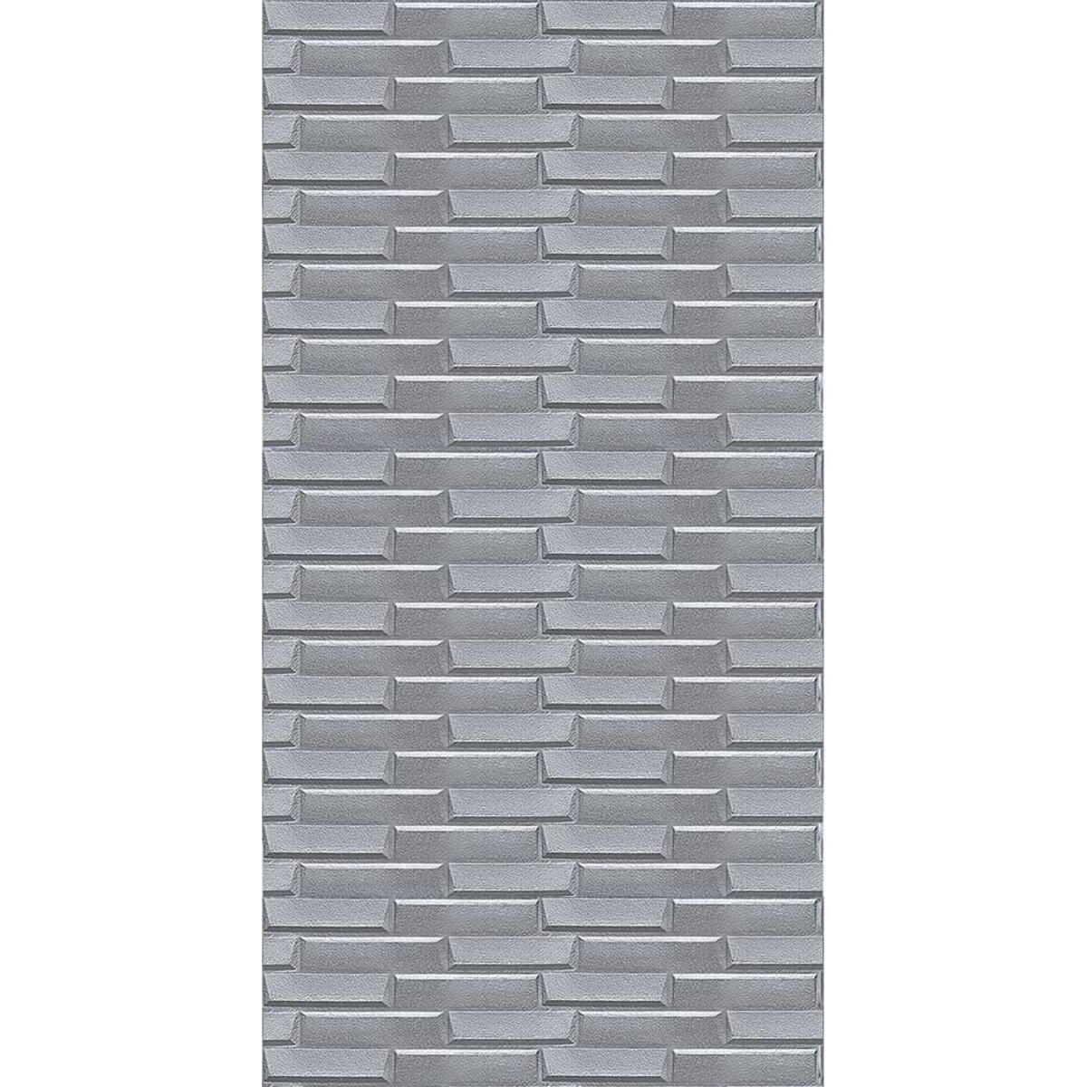 3D-панель cамоклеющаяся кладка 3080х700х5 мм Серебро (SW-00001760)