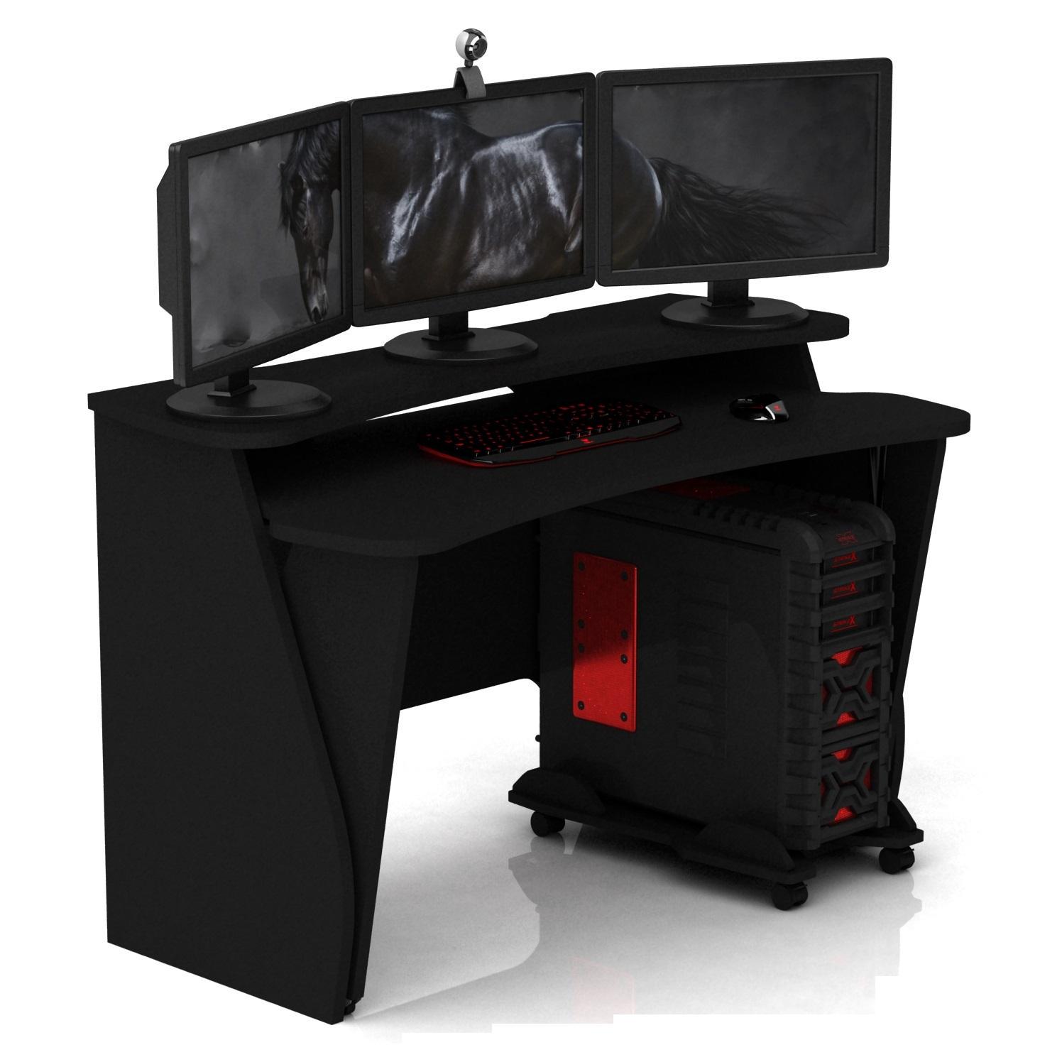 Геймерский компьютерный стол XGamer MUSTANG стол-трансформер 140x67x84 см Черный (ГСXGM)