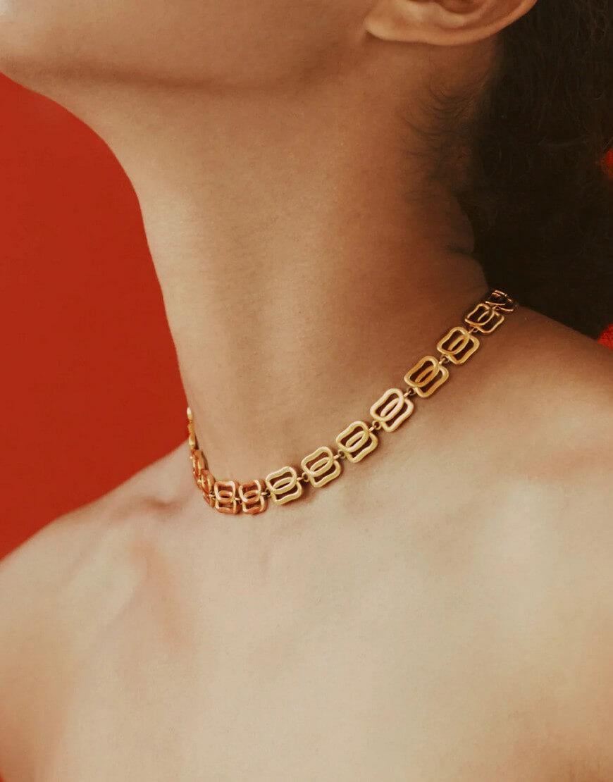 Кольє Gold жіноче DUKACHI з позолотою One size