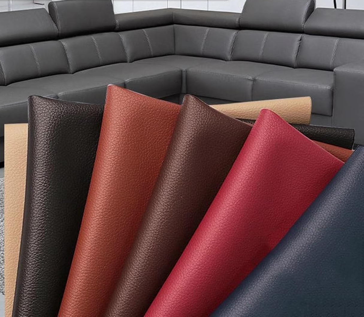 Латка зі штучної шкіри самоклеюча 20х30 см Яскраво-червоний - фото 3