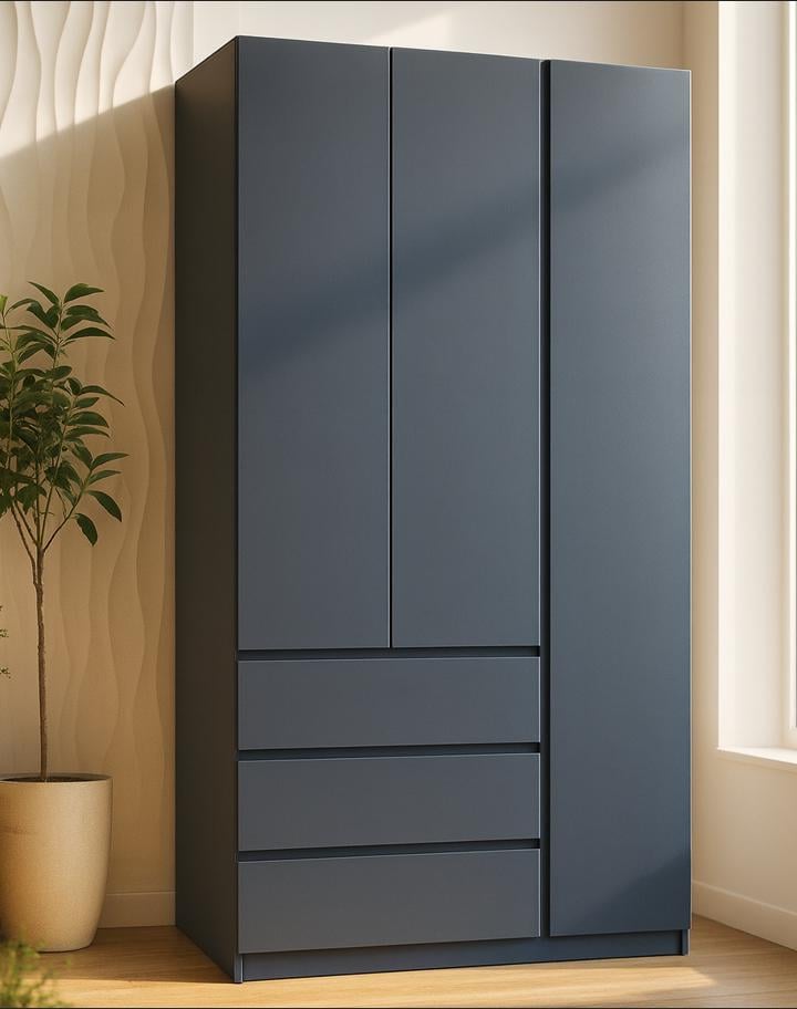 Шкаф Мастер Форм Брайт правосторонний 1200х520х2000 мм Антрацитовый (32332)