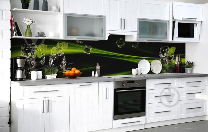 Скинали на кухню Zatarga «Мятный лёд» 650х2500 мм виниловая 3Д наклейка кухонный фартук самоклеящаяся