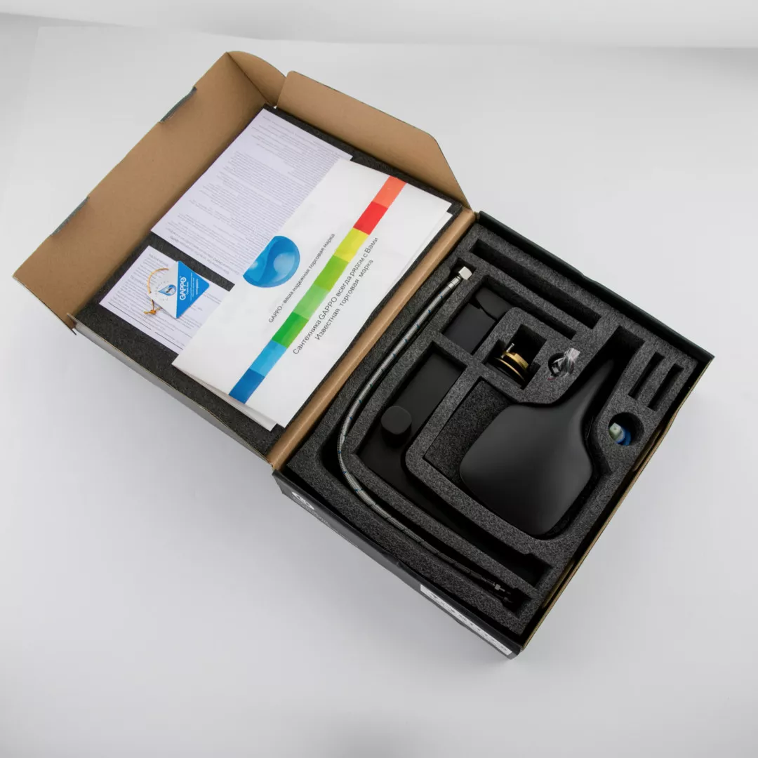 Змішувач для ванни на борт Gappo G1117-6 Чорний (SQ-1041635) - фото 8