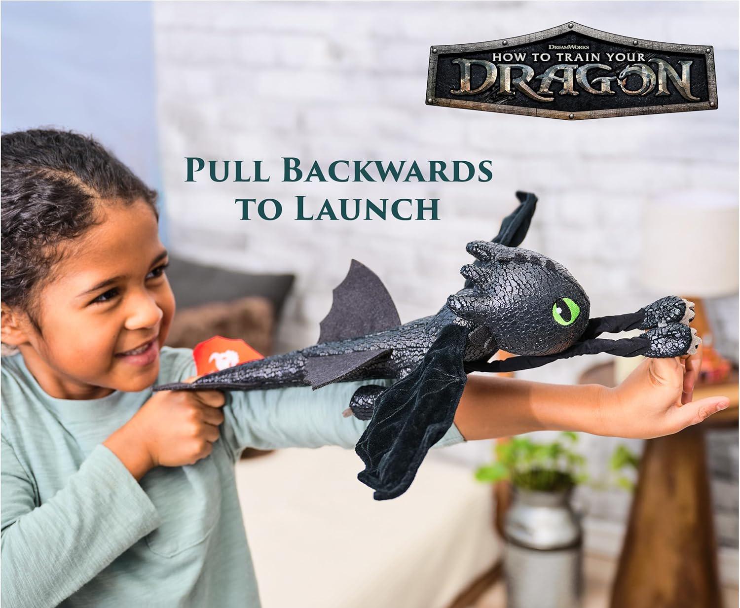 Фигурка игрушечная Dreamworks Dragons How to Train Your Dragon Hug and Glide Toothless Plush Toy (636365458) - фото 8